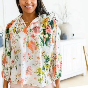 NWT haiku flower beautiful flowy top